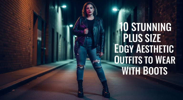 10 Stunning Plus Size Edgy Aesthetic Outfits to Wear With Boots